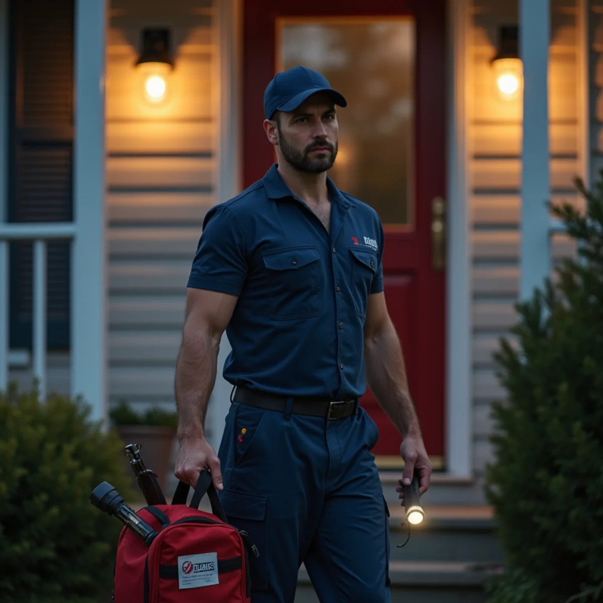 Ludwig Family Plumbing emergency plumber responding to a call in Lake in the Hills, IL